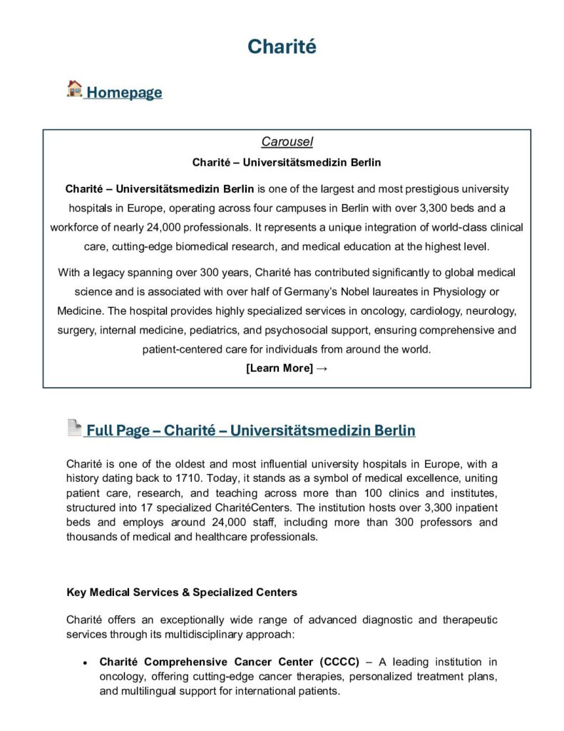 thumbnail of Charite – Homepage